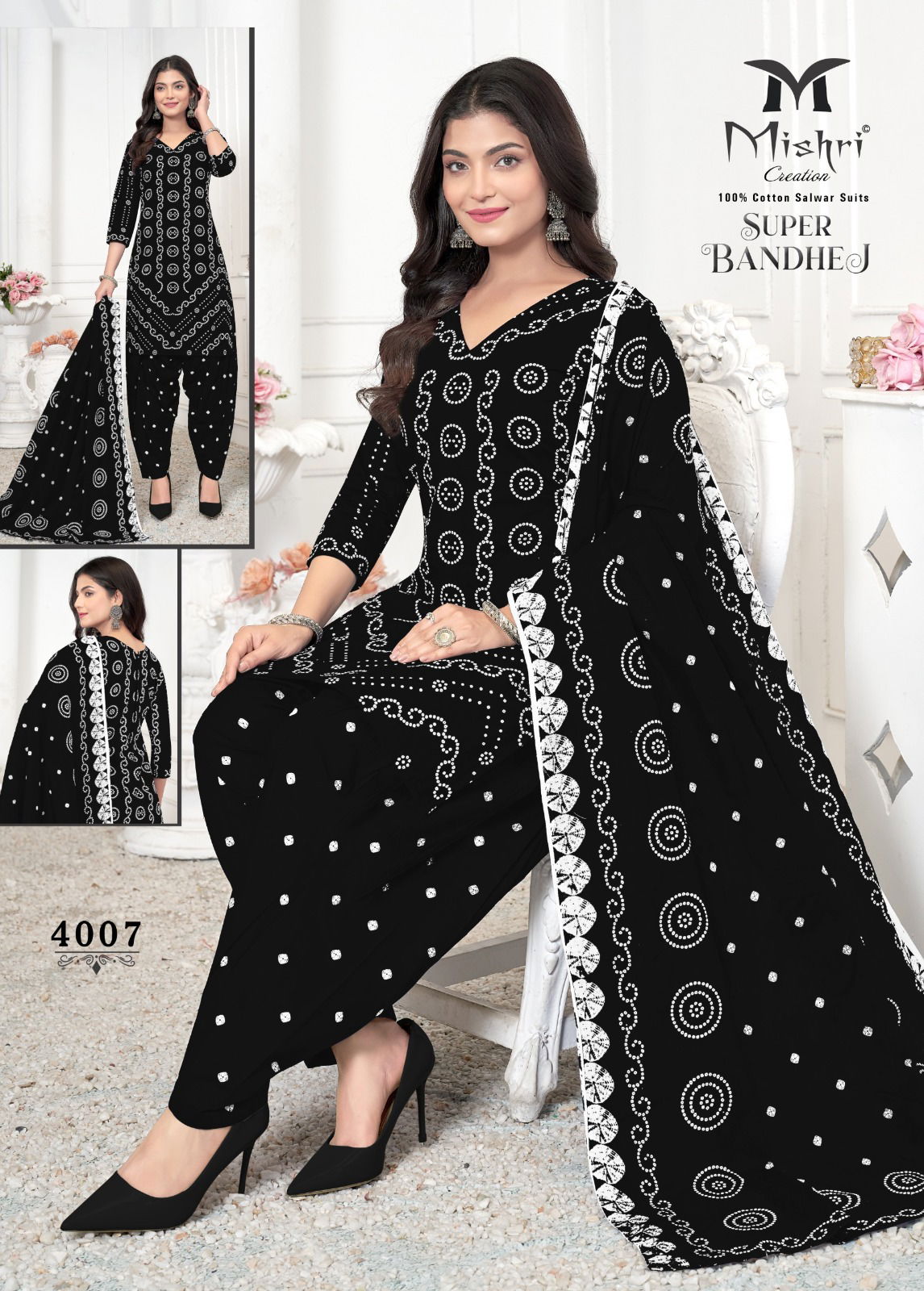 Super Bandhej Vol 4 By Mishri Pure Cotton Printed Dress Material Online Wholesale
